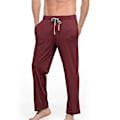 Miniatyrbild 1 av 4: Herr bomulls pyjamas andningsbara enfärgade hemmakläder loungebyxor Burgundy M