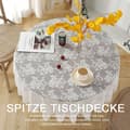Miniatyrbilde 2 av 5: Hvit vintage rund blonde duk