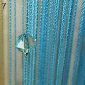 Miniatyrbild 1 av 5: 1x2m Snöre Gardin Pärlor Panel Fransen Avdelare Draperi Rum Dörr Fönster Dekor Sky Blue
