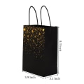 Miniatyrbild 2 av 5: 60-pack papperspresentpåsar, 8,3 x 5,9 x 3,1 tums presentpåsar i svart guld