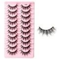 Miniatyrbild 4 av 11: Nya fransar Mink Lösögonfransar Naturligt utseende Wispy lear lash Band Falska ögonfransar Fluffiga 3D urly Strip at Eye Fransar C