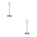 Miniatyrbillede 2 af 4: 1/2/3/5 Bordnummerholder i rustfrit stål Skiltholder Fotostativ Til Silvery 20cm 2PCS