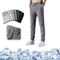 Miniatyrbild 4 av 4: Snabbtorka Stretchbyxor för män, Ice Coola Andningsbyxor Löpning Jogger Träningsbyxor med dragsko med fickor dark grey XL