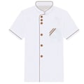 Pikkukuva 1 / 5: Unisex Lyhyt Pitkähihainen Kokkitakki Hotelli Keittiö Palvelu Uniform Työvaatteet (haoyi) A White and Coffee L Long Sleeve