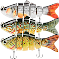 Miniatyrbillede 1 af 5: Fiskedrag til basørred 97 mm multi svømmeagn Langsomt synkende bioniske svømmebasagn Naturtro fiskeblink, 3-pak (pakke med 3-C) qd