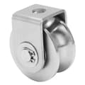 Miniatyrbillede 1 af 5: U-type rillehjul i rustfrit stål til skydelåge, industrivogn, 48 mm diameter