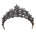 Svart Krona Tiara Barock Drottningkrona Svart Bröllop Tiara För Fest