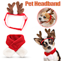 Pikkukuva 2 / 10: Lemmikkieläinten jouluvarusteet Koiran hiusneula Kissatarvikkeet Jouluisen sarven sarvi Pannat Koiran hattu Antlers Scarf