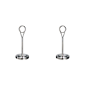 Miniatyrbillede 4 af 4: 1/2/3/5 Bordnummerholder i rustfrit stål Skiltholder Fotostativ Til Silvery 15cm 2PCS