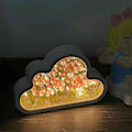 Miniatyrbilde 4 av 5: DIY Tulip Nattlampe, Sky Tulip Speil Nattlampe, Simulering Blomst Soverom Blue B