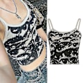 Miniatyrbilde 2 av 3: 2023 Klær Y2k Korsett Crop Top Cyber Baby Tee Streetwear Gotisk Estetisk Grunge Fairy Core Ropa Sommer style 2 M
