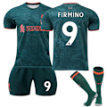 Miniatyrbild 1 av 5: Nya Pojkar Barn Fotboll Kit Kort Skjorta Socka Set Fotboll liverpool 3rd kit #9 26/(10-11 years)