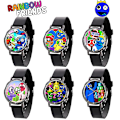Miniatyrbild 2 av 5: Rainbow Friends Watch Cartoon Armbandsur Läder Tryck Klocka Heta Spel Quartz Elektronisk Klocka Leksak Födelsedagsfest Present 2023 Rainbow Friends-6