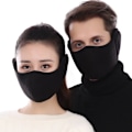 Miniatyrbillede 1 af 4: 2 stk. Vinter Balaclava Halv Ansigt Dækning Udendørs Ski Maske Cykling Varm Maske Hovedbeklædning Fleece Termisk Vindtæt Maske Ørebeskyttelse Tørklæde qd