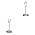 Miniatyrbillede 1 af 4: 1/2/3/5 Bordnummerholder i rustfrit stål Skiltholder Fotostativ Til Silvery 15cm 2PCS