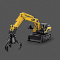 Miniatyrbild 5 av 5: Leksaksbil Pojke Stor Byggfordon Grävmaskin Bulldozer Gripare Jordborr Modell Manual Clamping Machine