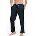 Miniatyrbild 1 av 4: Herr bomulls pyjamas andningsbara enfärgade hemmakläder loungebyxor Black XL