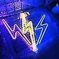 Miniatyrbillede 3 af 5: Neon Skilt Lyn LED Neon Væg Natlampe Batteri Lightning1-Warm