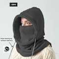 Miniatyrbillede 4 af 4: Vinter Balaclava med snøre Vindtæt Skimaske Ensfarvet Cykling Halsvarmer Udendørs Kuldebeskyttelse Ansigtsmaske Hætte Halstørklæde Til Kvinder Mænd [DB] qd pink