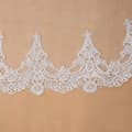 Brudslöja, lång, elfenbensvit, golvlång, 3 m, elegant, enkel