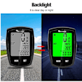 Miniatyrbillede 5 af 5: Trådløs Cykel Speedometer Vandtæt Trådløs Cykelcomputer Cykelkilometertæller Med LCD-display & Multifunktioner Black