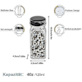 Miniatyrbild 3 av 5: 24st Kryddburkar Set med Shakerinsats Glaskryddburkar Fyrkantig förvaring med lock 120ml