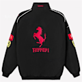 Miniatyrbild 2 av 4: Ferrari Racing Jacket Vintage Style F1 Ferrari Jacket Unisex Hot Black qd Black XL