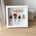Miniatyrbilde 4 av 4: Superhelt Bilderamme Veggkunst Retro Tegneseriefigur Familie Dekor Black Family 4