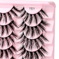 Miniatyrbild 7 av 11: Nya fransar Mink Lösögonfransar Naturligt utseende Wispy Clear lash and Falska ögonfransar Fluffiga 3D Curly Strip Cat Eye Fransar B