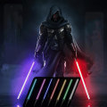 Miniatyrbild 5 av 5: Vuxna Barn Ljussabel Laser Svärd Rgb 7 Färger Utbytbara Fx Ljud Uppladdningsbar Elektronisk Ljussabel För Halloween Cosplay Leksak xi Silver