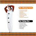 Miniatyrbild 3 av 5: Unisex Vuxen Onesie Pyjamas Djur En Delig Halloween Kostym Julsovkläder Jumpsuit Olaf M