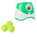 Miniatyrbillede 1 af 5: Automatisk boldkaster til hunde med 3/6/9 bolde, holdbar boldkastemaskine til små og mellemstore hunde Green 3 Balls