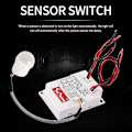 Miniatyrbillede 2 af 5: 12v 24v PIR Bevægelsessensor Switch IR Infrarød Menneskelig Induktion Tidsforsinkelse Relæ Switch Gang LED L