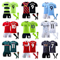Miniatyrbild 2 av 5: Nya Pojkar Barn Fotboll Kit Kort Skjorta Socka Set Fotboll arsenal away kit #9 22/(6-7 years)