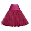 Miniatyrbilde 2 av 5: 50-talls Cosplay Underskjørt Rockabilly Kjole Crinoline For Dame Bryllup Brude Underskjørt Rockabilly Tutu Snngv Burgundy M