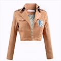 Miniatyrbild 1 av 3: 2023-attack On Titan Cosplay Kostym Shingeki No Kyojin Mikasa Ackerman Sjal Bälte Läder Shorts Full Sets-1-1 Jacket L