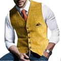 Rutig V-ringad väst för män, Slim Classic Vest (Ruipei)