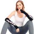 Miniatyrbilde 3 av 5: Strikkede lange fingerløse skjeletthansker. Unisex Halloween Punk Arm