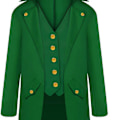 Miniatyrbilde 5 av 5: Halloween Foreldre-Barn Klær Herre Retro Klær Barnas Mellomlang Punk Retro Smoking Green 145