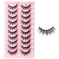 Miniatyrbild 1 av 11: Nya fransar Mink Lösögonfransar Naturligt utseende Wispy Clear lash Band Falska ögonfransar Fluffiga 3D Curly Strip Cat Eye Fransar A