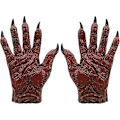 Miniatyrbild 5 av 5: Halloween Latex Skräcklig Djävul Demon Mask Handskar Läskig Cosplay