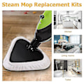 Miniatyrbilde 2 av 5: 6 stk Mikrofiber Dampmopp Rengjøringsputer Erstatning Dampmopp Kompatibel For H2o X5 H20 Vaskbar