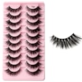 Miniatyrbild 1 av 11: Nya fransar Mink Lösögonfransar Naturligt utseende Wispy Clear lash Band Falska ögonfransar Fluffiga 3D Curly Strip Cat Eye Fransar G