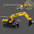 Miniatyrbild 3 av 5: Leksaksbil Pojke Stor Byggfordon Grävmaskin Bulldozer Gripare Jordborr Modell Manual Gripper