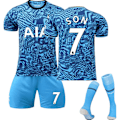 Pikkukuva 1 / 5: Uusi Poikien Lasten Jalkapallosetti Lyhythihainen Paita Sukkasetti Jalkapallo tottenham hotspur third kit #7 28/(12-13 years)
