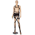 Miniatyrbild 1 av 3: 2023-attack On Titan Cosplay Kostym Shingeki No Kyojin Mikasa Ackerman Sjal Bälte Läder Shorts Full Sets-1-1 Device XL