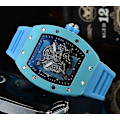 Miniatyrbild 3 av 5: Toppmärket automatisk sportkörning sekunder 3 stift transparent botten fullfunktion herr lyx RM watch herr kvarts watch 5