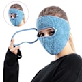 Pikkukuva 1 / 4: Tuulenpitävä kasvojenlämmitin talvihattu hiihto hengittävät maskit fleece lämpömaskit lippalakit suojalaseilla huurtumista estävät pyöräilylippalakit Balaclava qd