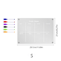 Miniatyrbild 1 av 11: Akryl Magnetic Weekly Planner Kalender för Kylskåp Dry Erase Board null - TYU053 Small