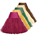 Miniatyrbilde 1 av 5: 50-talls Cosplay Underskjørt Rockabilly Kjole Crinoline For Dame Bryllup Brude Underskjørt Rockabilly Tutu Snngv White XL